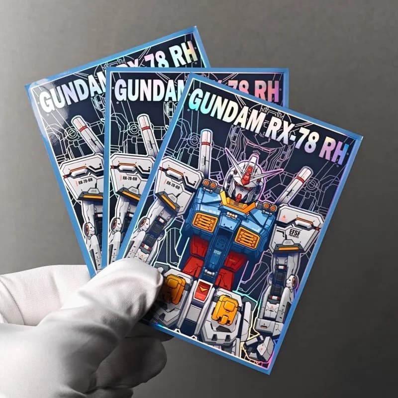 2 modelli Gundam RX-78 MS-06S GCG Card Protective Sleeve PTCG OPCG 67x92mm Laser Flash Board Game Collection Card Sleeve Toy Gift