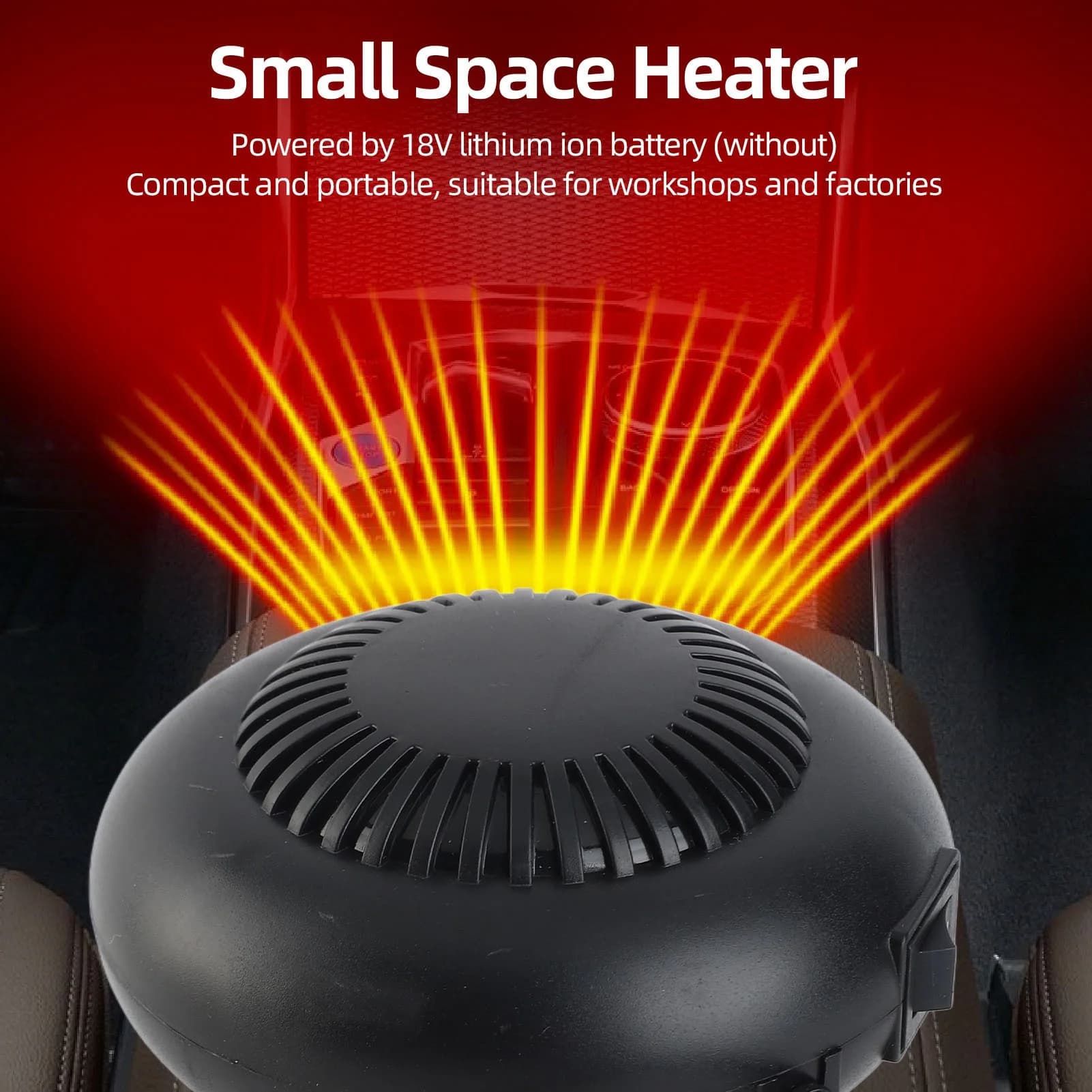 Riscaldatore per piccoli spazi 170W 2 marce 18V Ventilatore riscaldatore elettrico alimentato a batteria per BL1815 BL1820 BL1530 BL1840 BL1850 BL1860