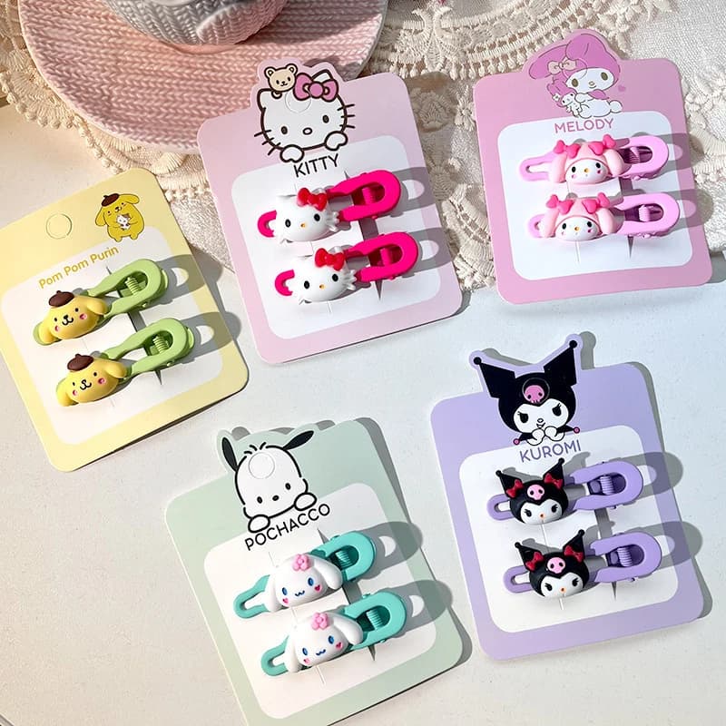 Fermaglio per capelli a forma di cartone animato, dolce e carino, fermaglio per frangia e ciocche laterali, accessorio per capelli super versatile e dall'aspetto da fata.