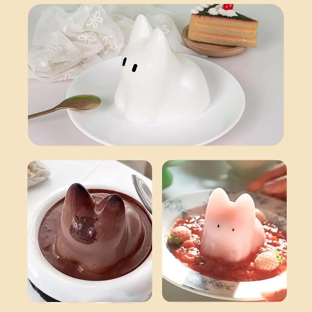 Budino al latte per gatti stampo in Silicone ciotola di gelatina di Halloween torta bianca ghiaccio freddo in polvere Onigiri riso e verdura rotolo decorazione Snack