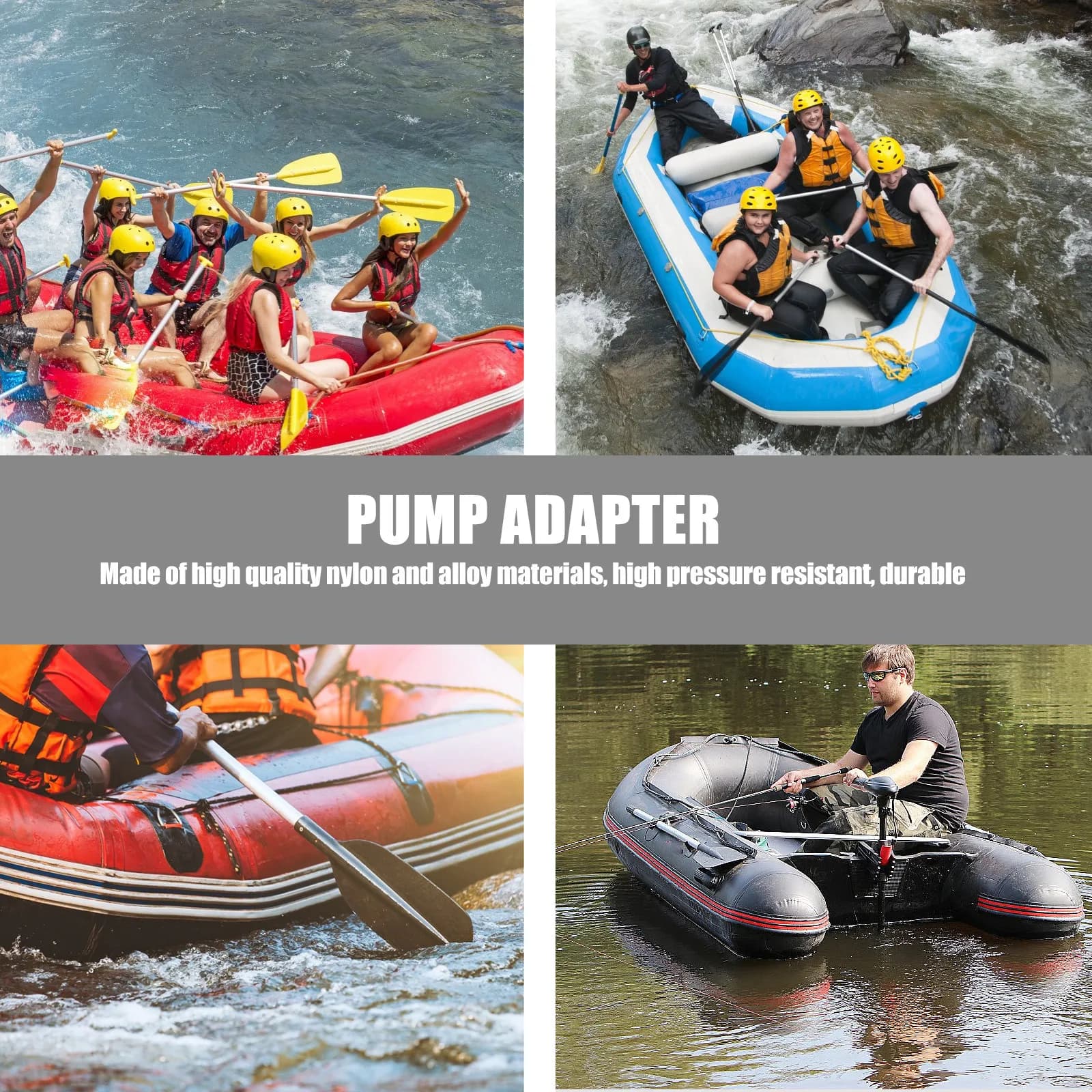 Set Adattatore Valvola Aria per Kayak, Adattatore Pompa Gonfiabile con Forte Tenuta, Conversione Portatile per Pompa Aria Kayak SUP Paddle Board