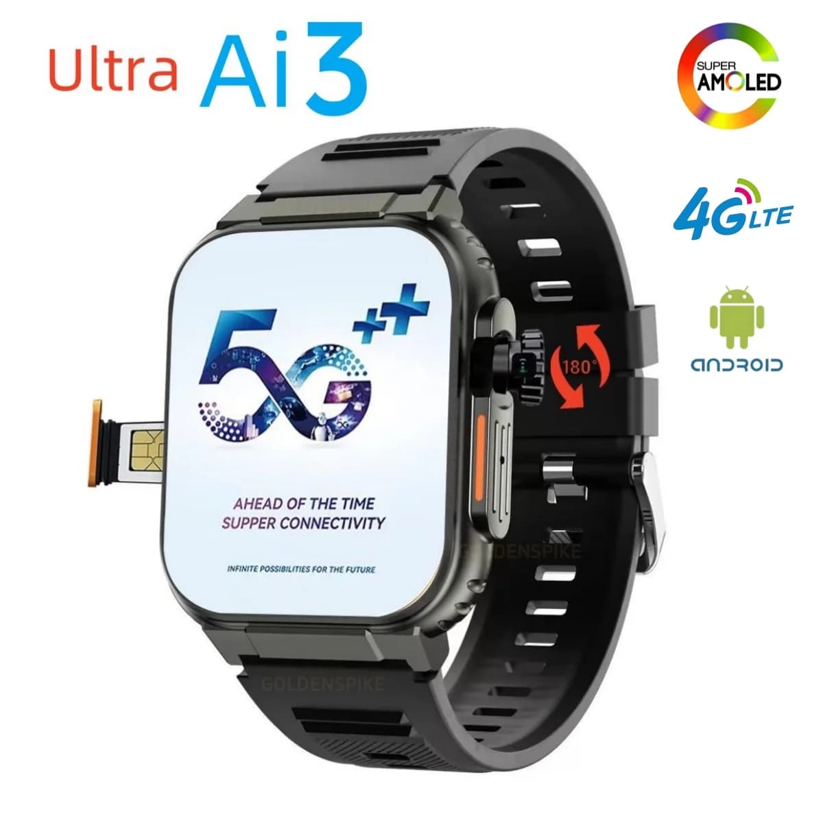 Originale Ultra ai3 Smartwatch 4G Android Amoled HD Camera GPS WIFI Google Play Store APP Download gioco Bluetooth Smart Watch