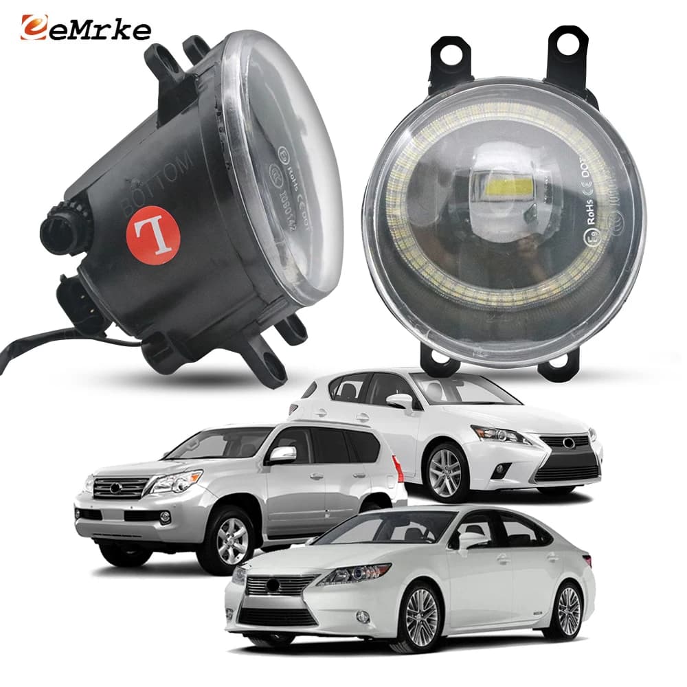 Fendinebbia a LED Lente Angel Eye DRL Indicatore di larghezza dell'anello per Lexus CT200h 14-17 ES250 ES300h ES350 13-15 GX400 GX460 10-13