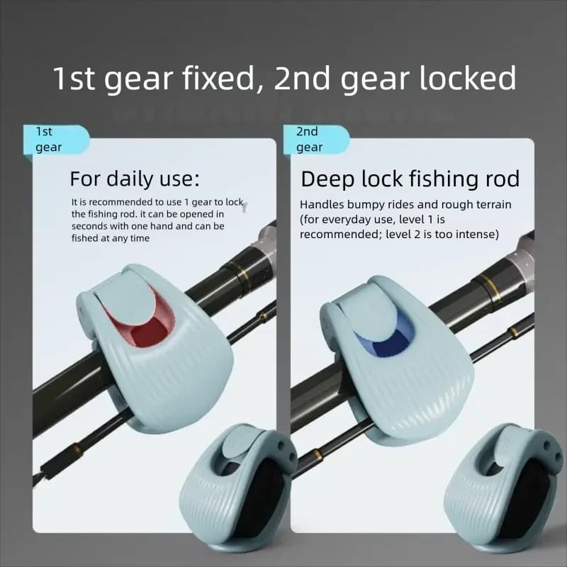 2 pezzi porta canna da pesca portatile fissatore compatto per canna da pesca clip di fissaggio porta canna multifunzionale