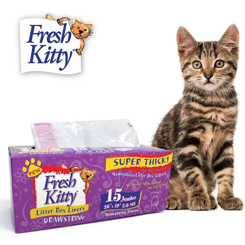 Count Litter Box Liners Super Thick, Durable, Easy Clean Up Jumbo Scented Litter Pan Box Liners, Bags or Pet Cats