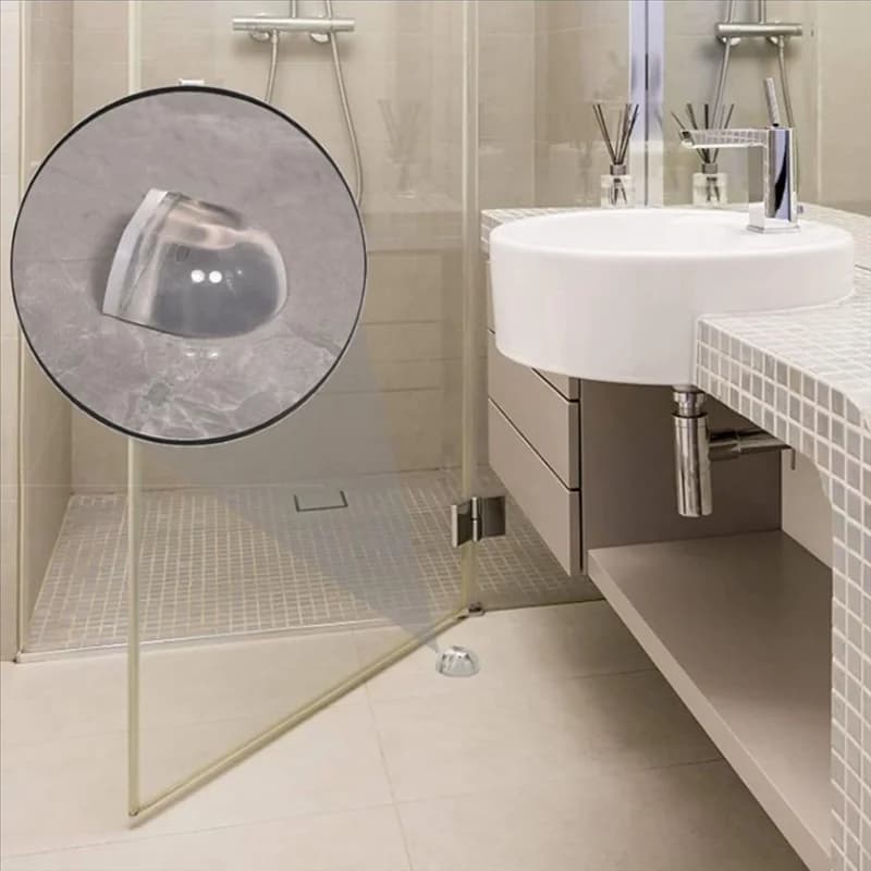 ABPP-6 pezzi Fermaporta Pavimento autoadesivo Tampone per porta Pavimento per incollare trasparente, Fermaporta da pavimento Senza foratura Tampone da parete