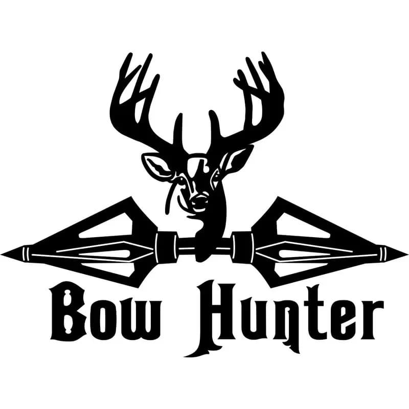 Wall sticker for auto creative arc and arrow deer hunter hunting arrow head wide decoration sunscreen and waterproof, 15cm * 11cm