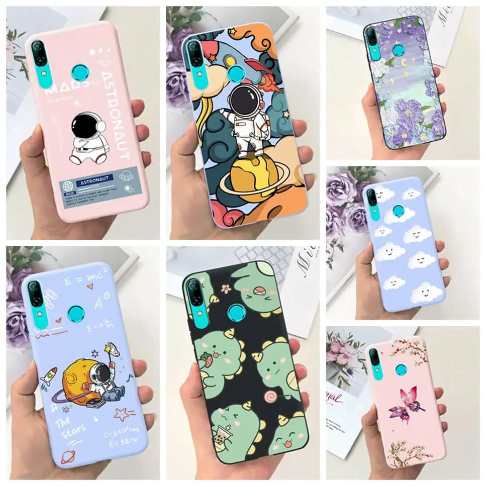 For Huawei P Smart 2019 6.21"Case Cute Cartoon Astronaut Soft Silicone Cover For Huawei P Smart 19 POT-LX3 Shockproof Phone Case