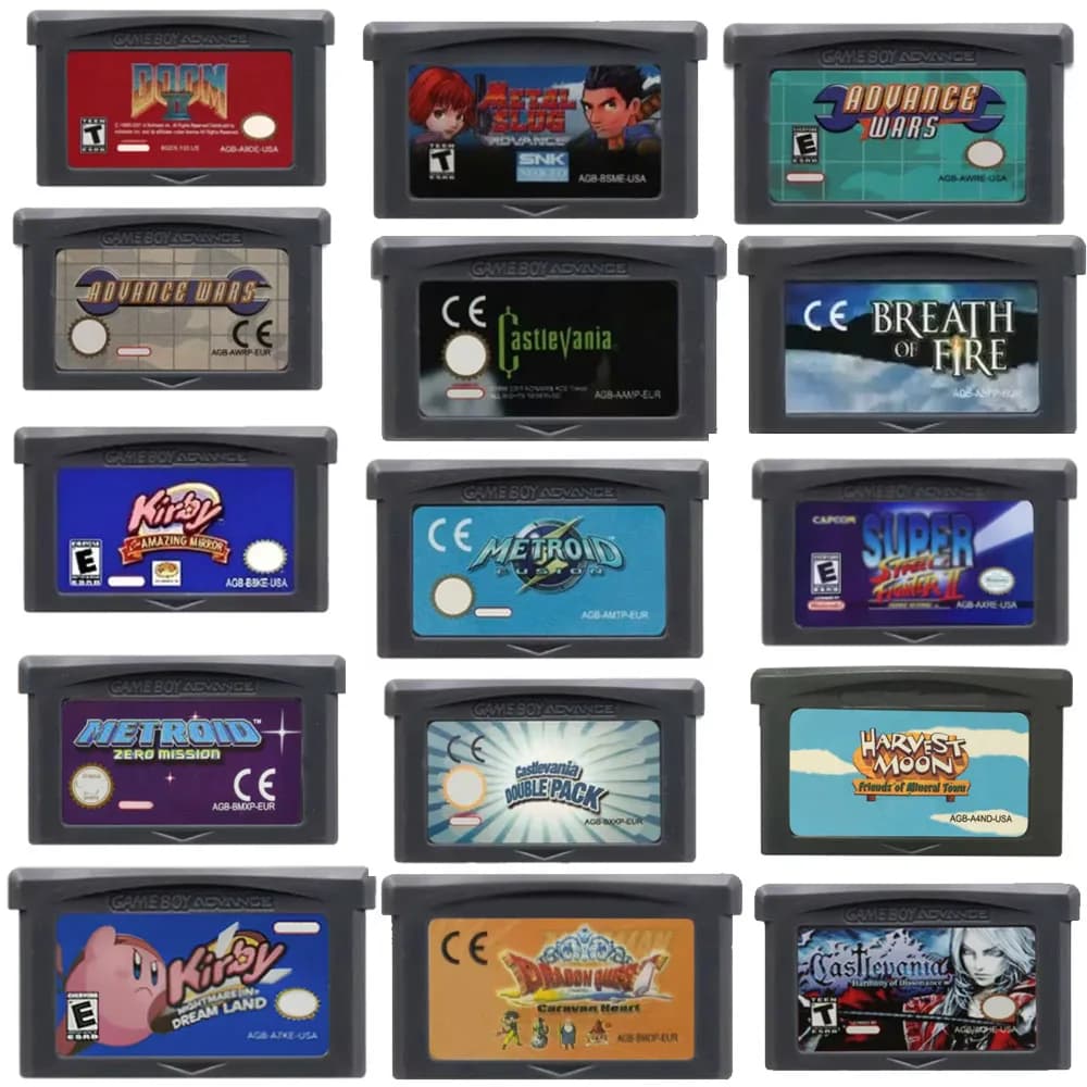 Cartuccia di Gioco GBA a 32 Bit, Serie Advance Wars, Breath of Fire, Kirby, Super Street Fighter per Console GBA SP NDS