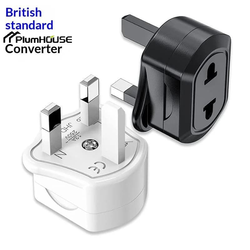 1Pcs Travel Socket Adapter Fuse US 2 Pin To 3 Pin UK Electric Power Shaver Toothbrush Plug Adaptor Durable Converter