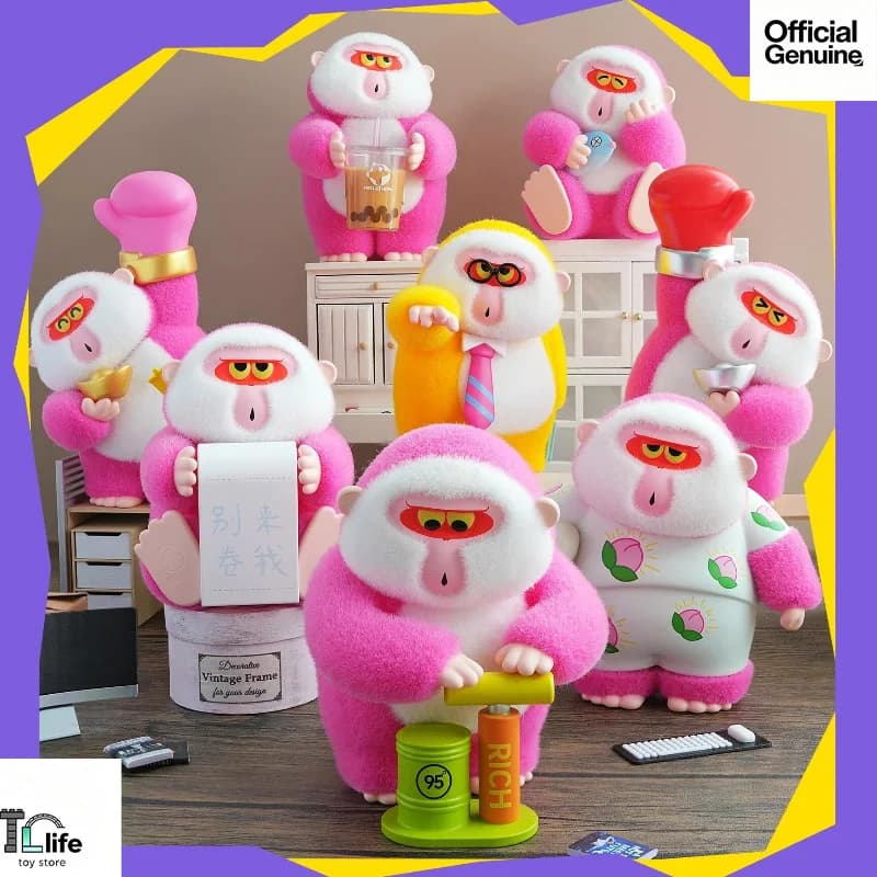 Hoho Office Workhorse Series 2nd Wave Blind Box Scatola misteriosa Ornamento da tavolo Bambole carine Floccate Giocattolo alla moda Figure anime Regali