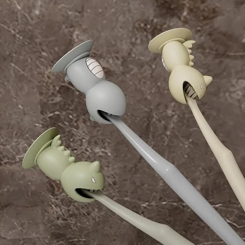 Base porta spazzolino da denti multifunzionale in silicone per piccoli pesci, portaoggetti per il bagno, copertura protettiva per spazzolino da viaggio
