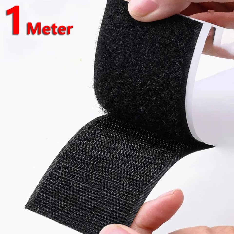 Nastro Adesivo a Strappo Forte 1/2/5M con Colla, Nastro Biadesivo per Fai da Te e Artigianato, 20-30mm, Nero e Bianco