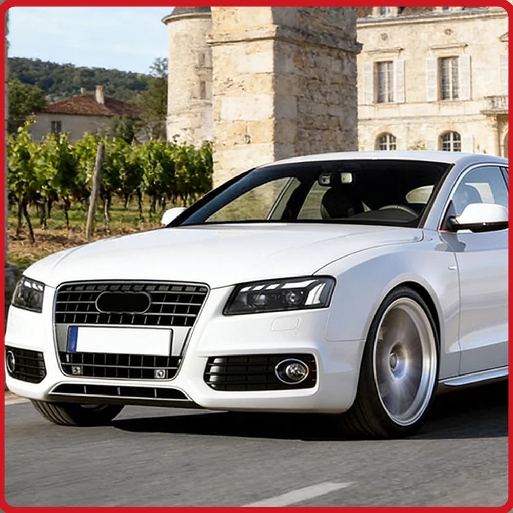 Fari a LED per Audi A5 B8 2008-2011 con Lente Proiettore, Effetto di Avvio e Indicatori di Direzione Dinamici, Plug and Play