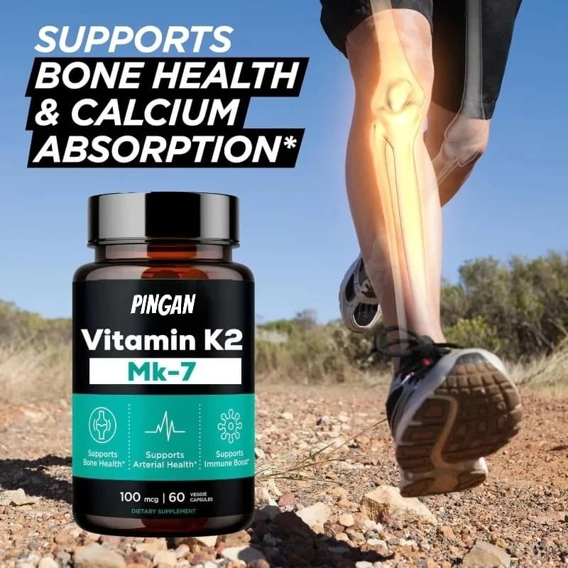 Vitamin K2 Mk7 100 Mcg Contains 100mcg Natto Supplement Healthcare Vegan 60 capsules