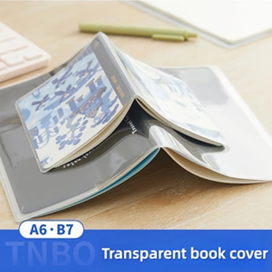 1 copertina per libro A6/B7, copertina per certificato/quaderno, resistente allo sporco e ai graffi, trasparente, chiara e semplice