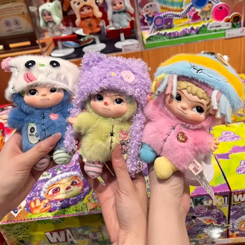 Wakuku V4 Blind Box: Giocattoli Misteriosi, Bellissima Bambola di Peluche, Modellino Trendy, Ciondolo per Borsa, Artigianato, Oggetto da Collezione, Decorazione, Regalo per Bambini