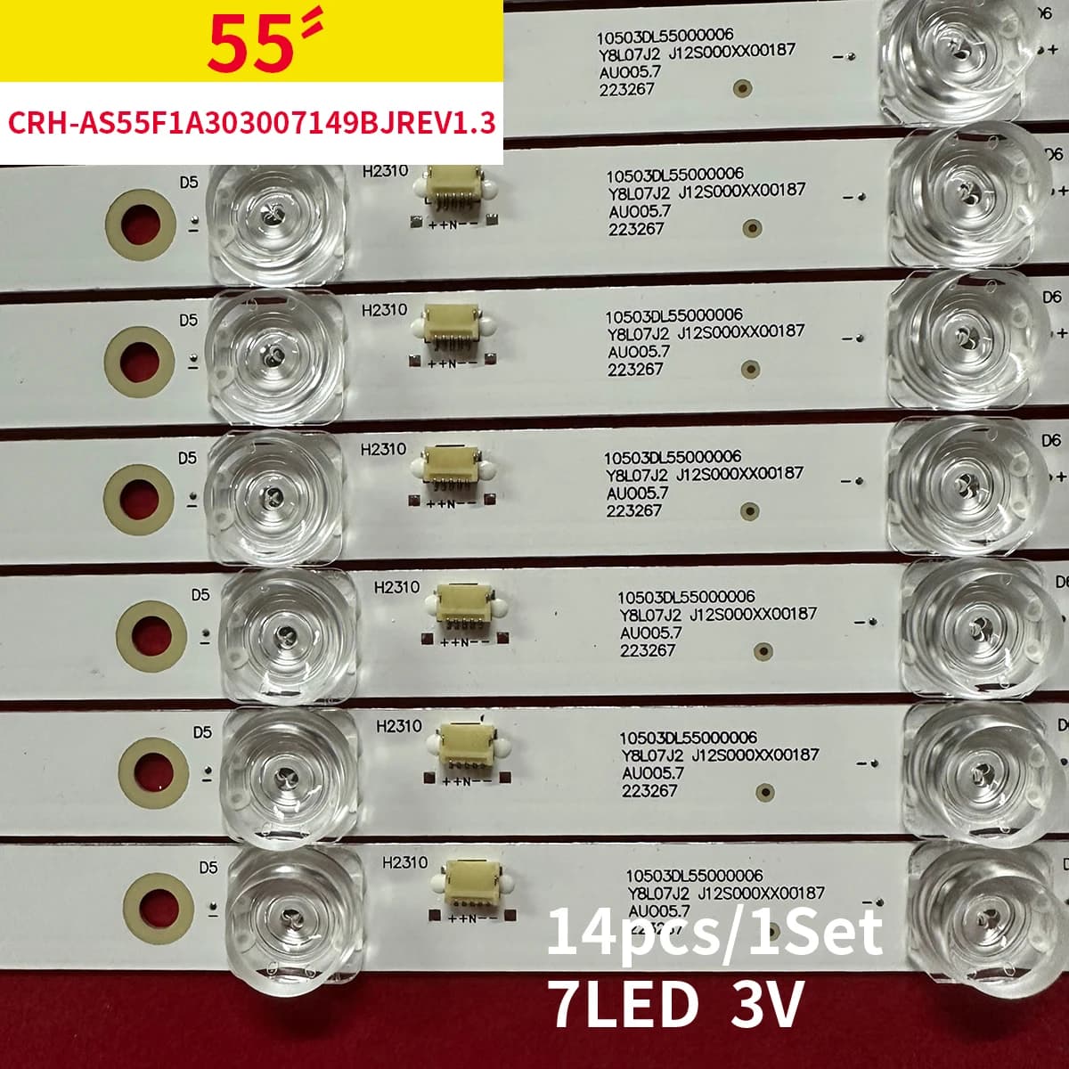 LED Light Strip bar for 55" TV 55D2003V2W7C1B54416M CRH-AS55F1A303007149BJREV1.3