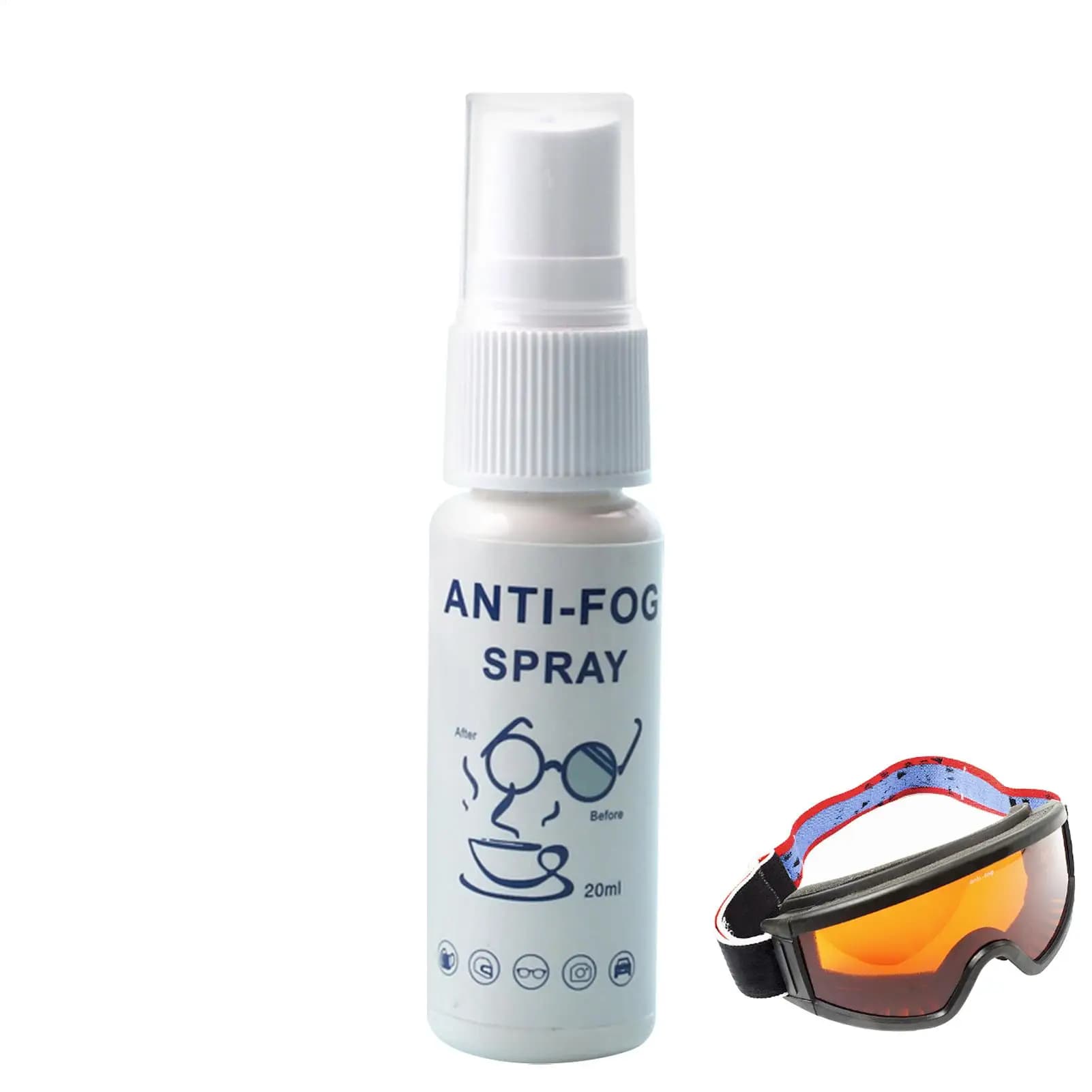 20ml Anti-Fog Solutions Streak-Free Long Lasting Anti Fog Spray For All Glass Car Glass Swim Anti Fog Spray For Swim Goggles