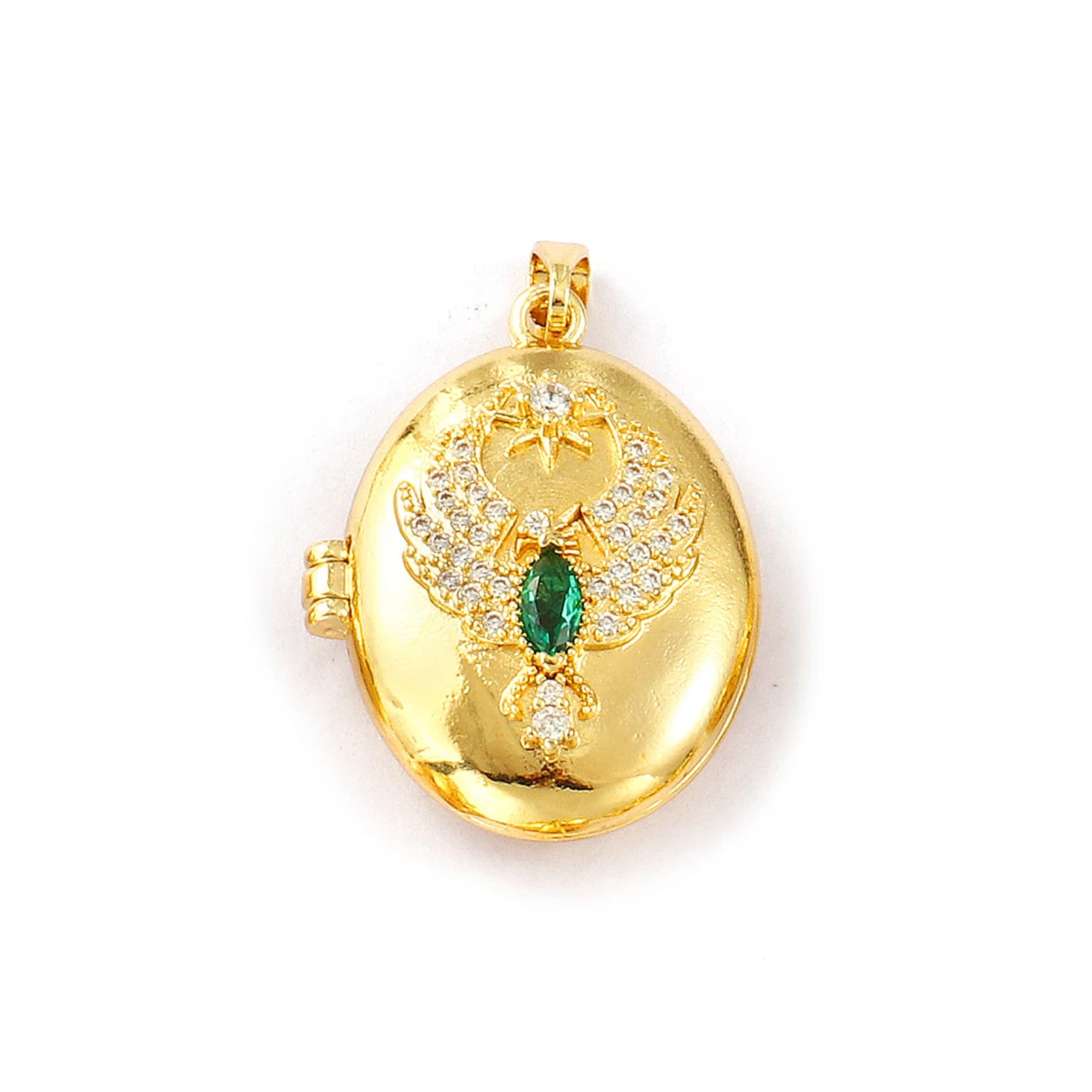 2 pendants with frame for 18k gold plated classic brass photo medallion can open memory jewelry with transparent zircons diy results