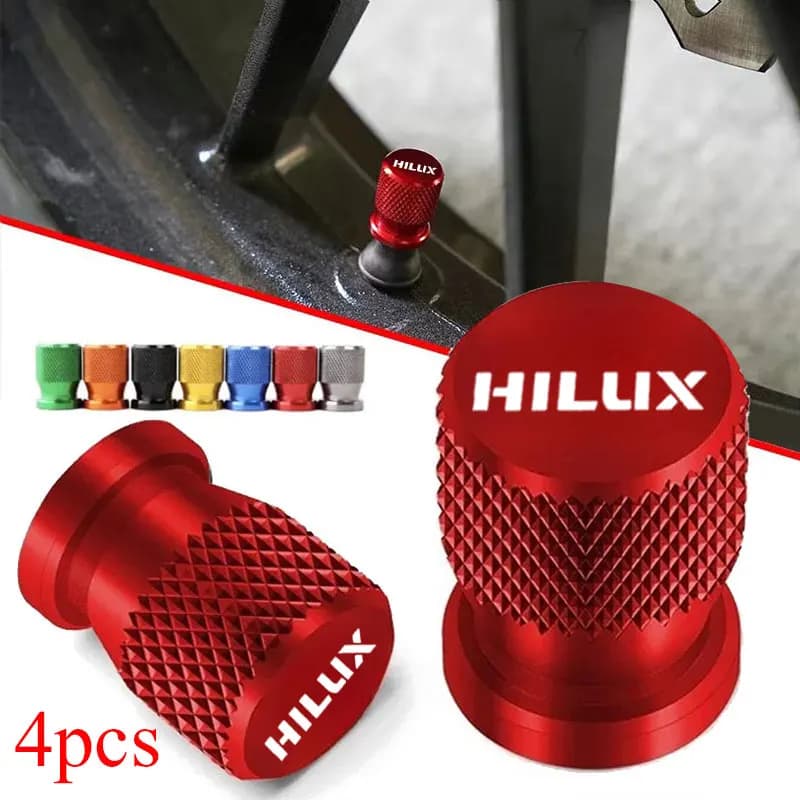 4pcs For TOYOTA HILUX Car Wheel Tire Valve Caps Tyre Stem Covers Airdust Waterproof Accessories