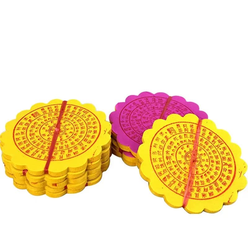 Round Floral Mantra Prayer Paper, Rainbow Bridge Tribute Paper Tablets, Pet Memorial Remembrance Paper Ornaments for Departed Cats & Dogs