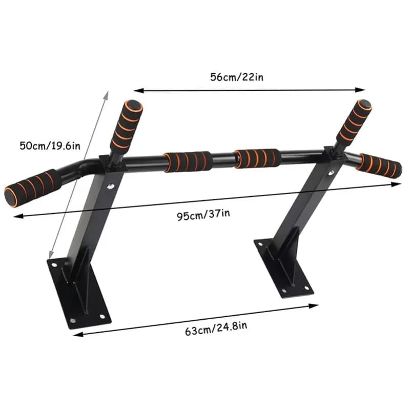 Home Gym Polished Horizontal Bar: Steel Tractions and Parallel Bars for Strength Training and Fitness Training