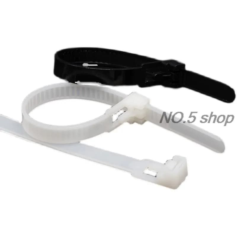 100 pz 8x200mm fascette in Nylon allentate fascette a scatto in plastica retrattili fascette riutilizzabili