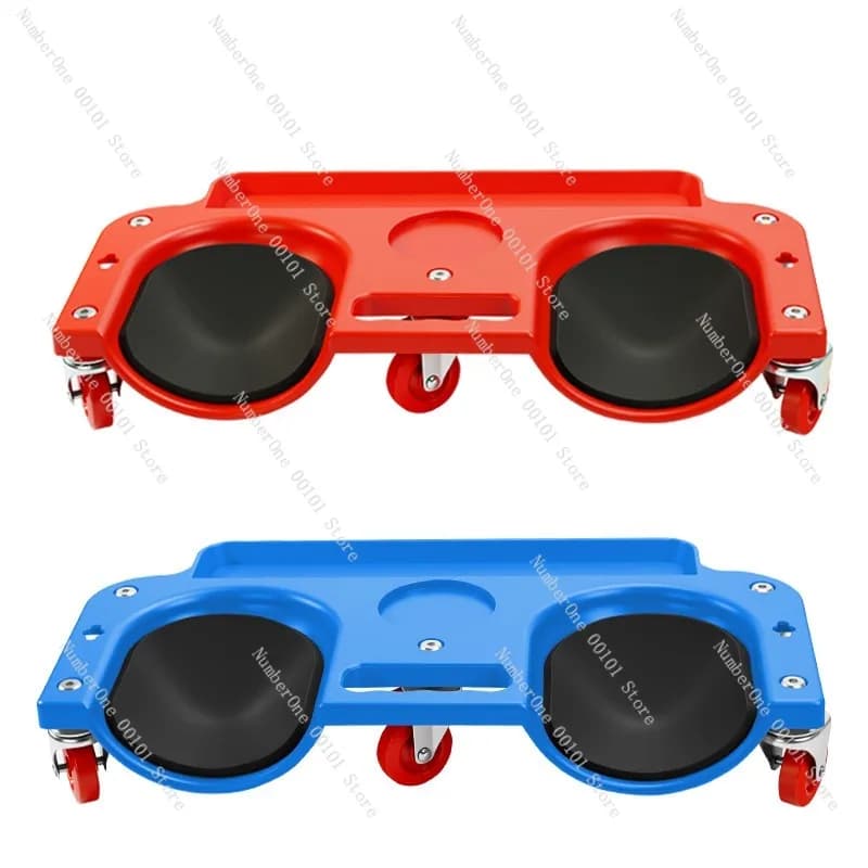 Cuscino Ergonomico per Riparazione Auto con Ruota Girevole, Protezione per Ginocchia, Strumento Regolabile per Officina