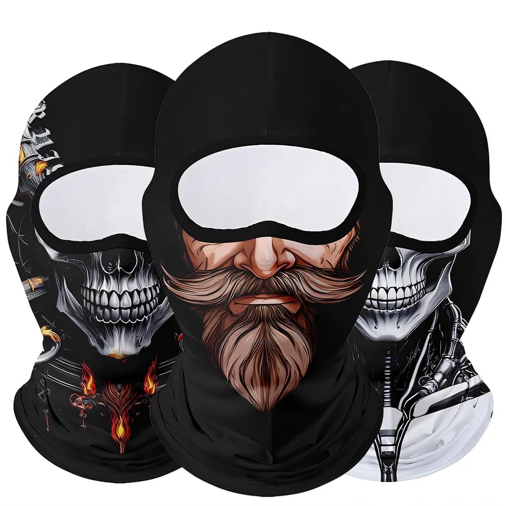 Passamontagna per protezione solare all'aperto Maschera per sciarpa integrale con filo di ghiaccio per copricapo da ciclismo per bicicletta da pesca per moto