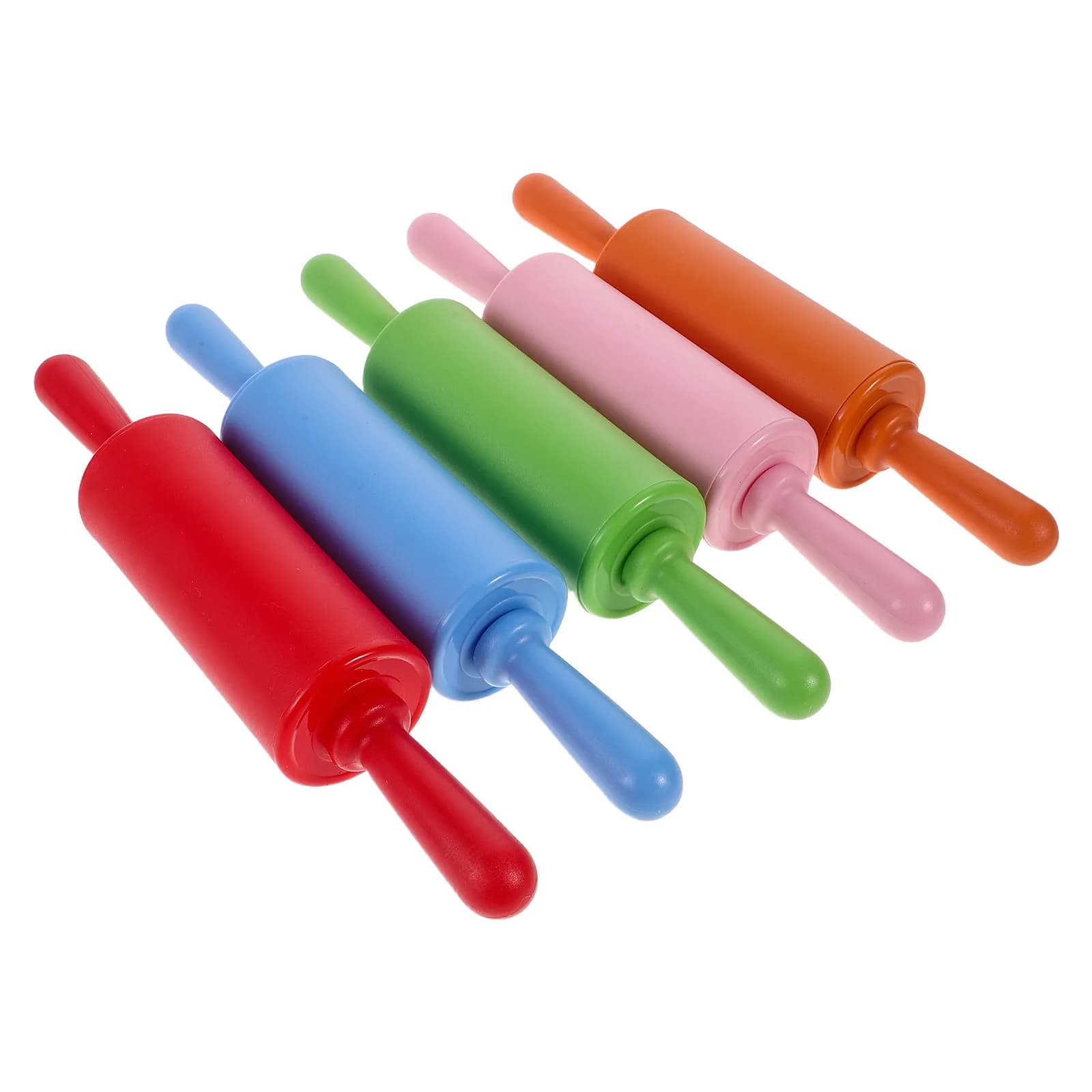 Set di 5 Mini Mattarelli in Plastica per Bambini, 22 cm, Sicuri e Antiaderenti, Utensili da Cucina per Bambini