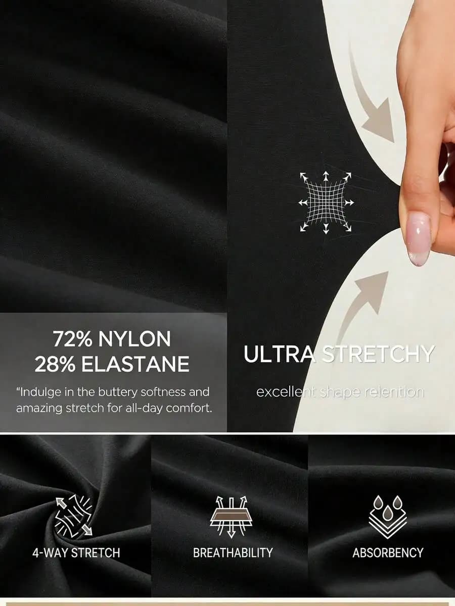5 pezzi di pantaloncini da yoga a vita alta da donna con tasche, pantaloncini da ciclismo a compressione con controllo della pancia, leggeri ed elasticizzati in 4 direzioni