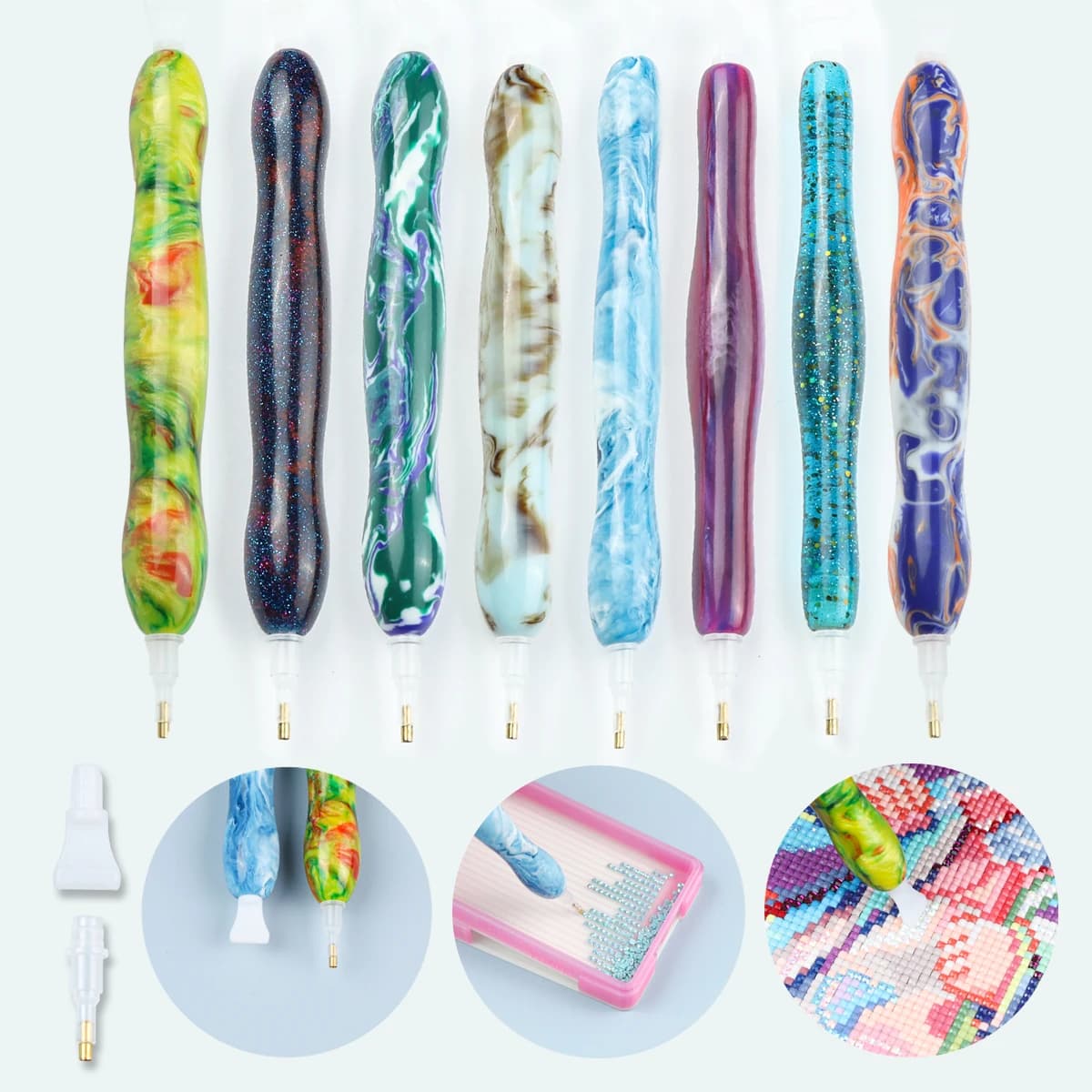 Penna per pittura con diamanti - Confezione singola Strumenti e accessori per pittura con diamanti Penna in resina artistica fatta a mano per hobby Adulti Bambini Principianti