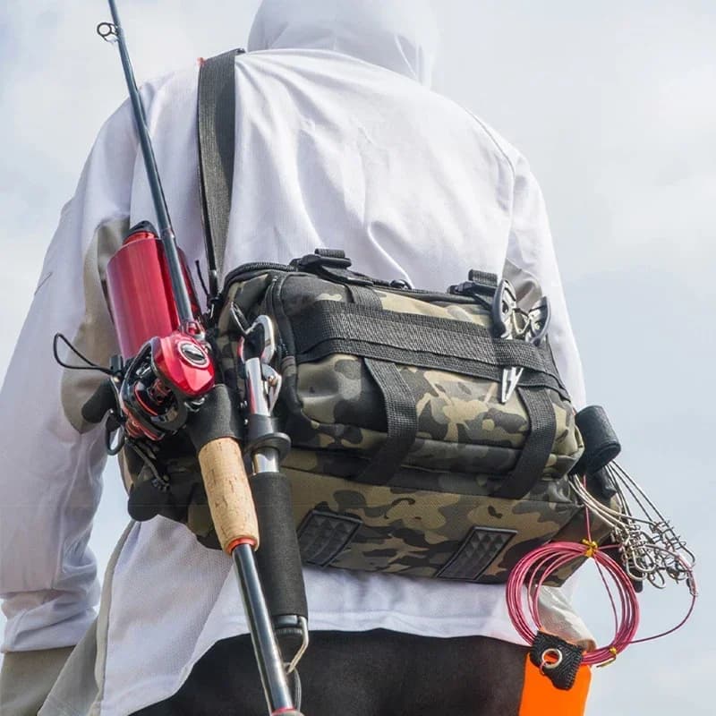 Waterproof Fishing Bag Fishing Backpack with Shoulder Strap with Candle Box Military Compact Esche Bag For Outdoor