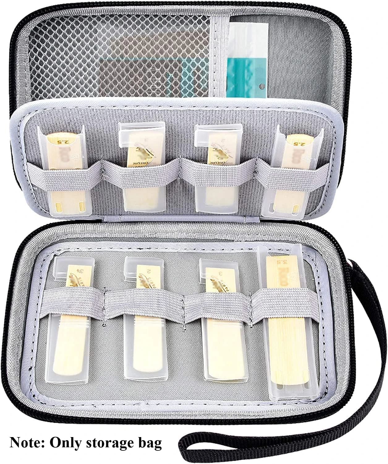 Storage Bage Compatible with Vandoren/D'Addario Woodwinds/Sovvid/Glory Saxophone Clarinet Reeds, Holdes 12 pcs Reed