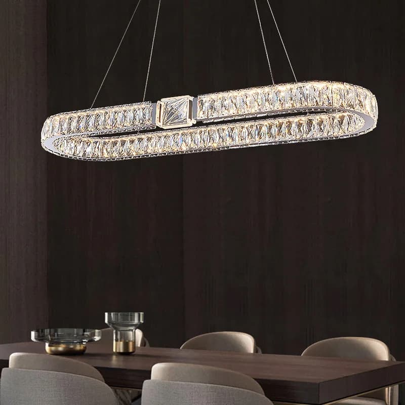 Modern Luxury Led Crystal Chandeliers Home Villa Lighting Living Dining Room Decoration Ceiling Pendant Lights Indoor Fixtures