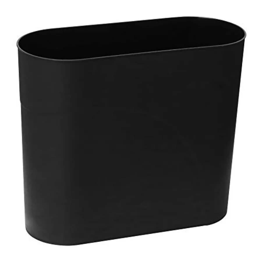 Cestino per rifiuti piccolo rettangolare in plastica da 3 galloni per cucina, bagno, ufficio, contenitore per rifiuti durevole, contenitore per rifiuti