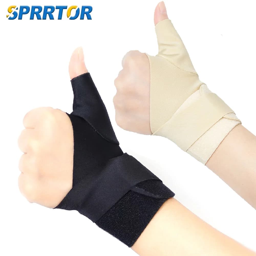 1 Pezzo Tutore da Polso Regolabile a Compressione per Sindrome del Tunnel Carpale con Stabilizzatore per il Pollice, Fascia di Supporto per Polso per Digitazione, Lavoro, Sport e Notte