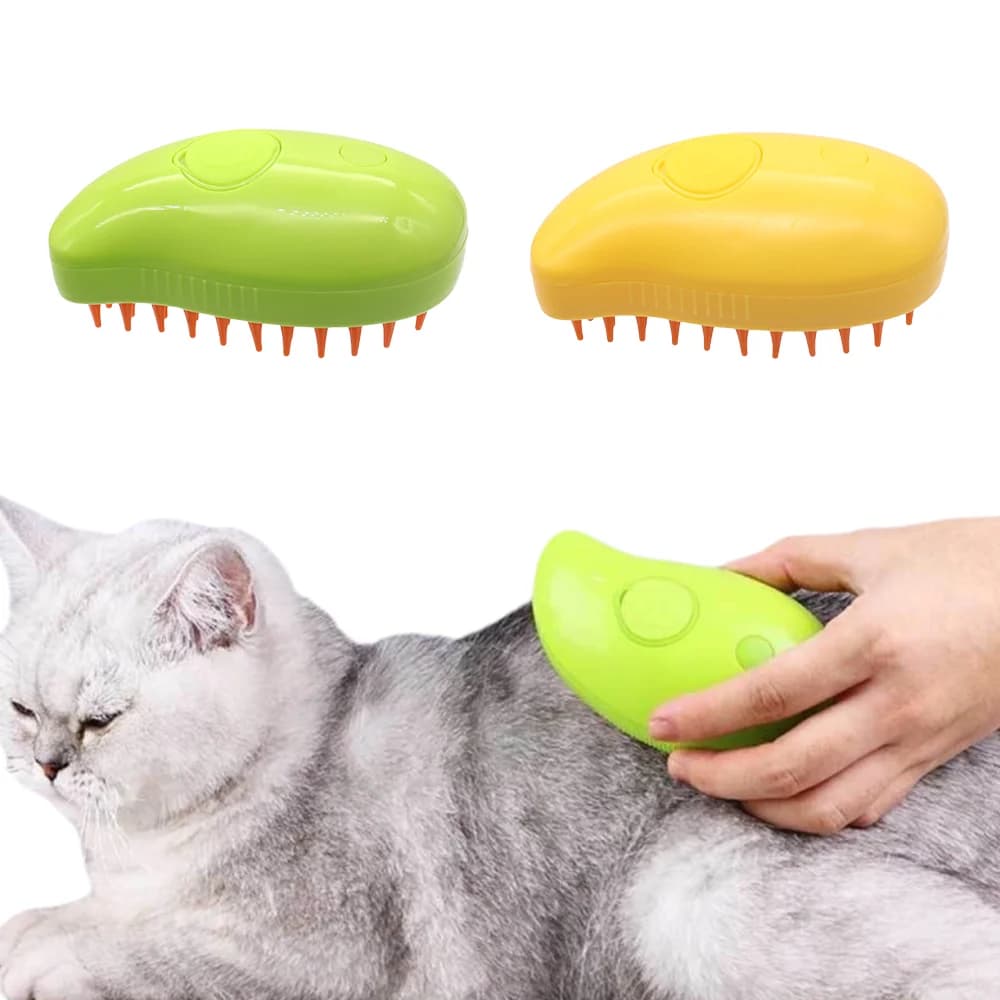 Spazzola a vapore Mango Style, pettine massaggiante per gatti e cani, spazzola per la toelettatura dei peli con spray per tutte le stagioni, 1 pezzo