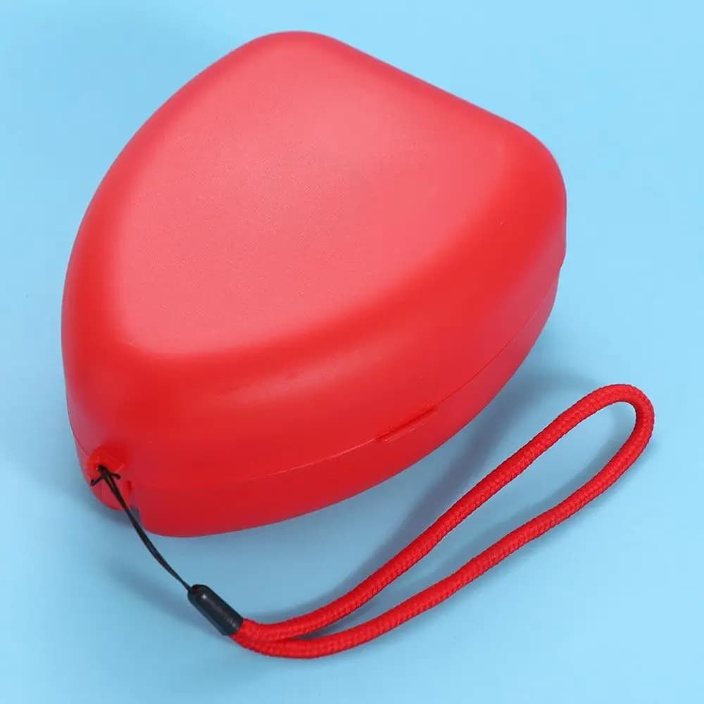 Maschera per Respirazione Artificiale Riutilizzabile con Valvola Unidirezionale, Strumenti Professionali per Respirazione Artificiale, Maschera Rossa per RCP