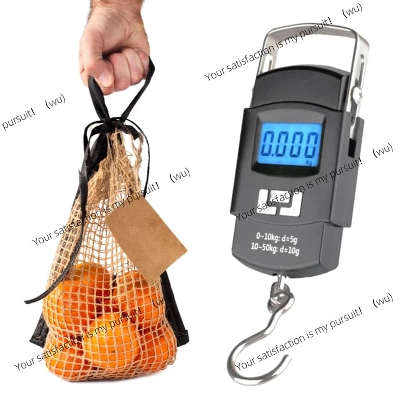 Bilancia per bagagli da 110 libbre/50 kg con schermo LCD retroilluminato bilancia digitale portatile sospesa