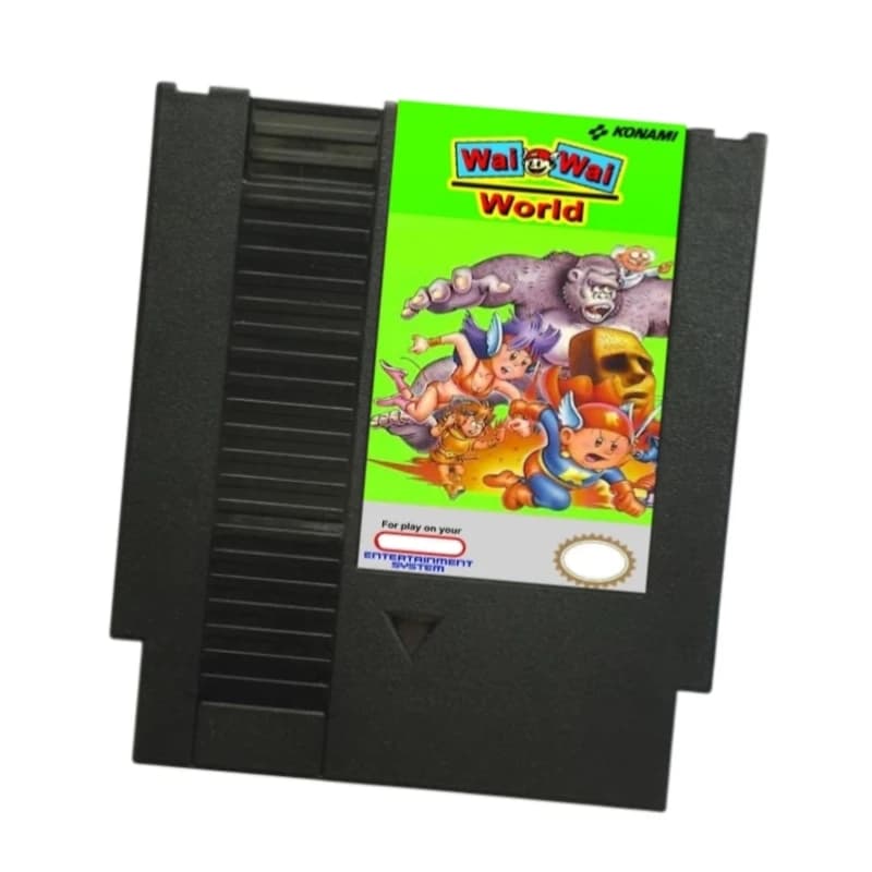 Cartuccia di gioco inglese Wai Wai World per scheda di videogiochi NES Console 72pin