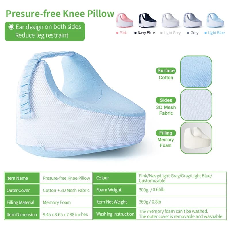 Body Memory Foam Leg Pillow Home Foam Pillow Sleeping Orthopedic Sciatica Back Hip Joint for Pain Relief Thigh Leg Pad Cushion Long Pillow Throw Pillows Gaming Chair Body Pillow Anime