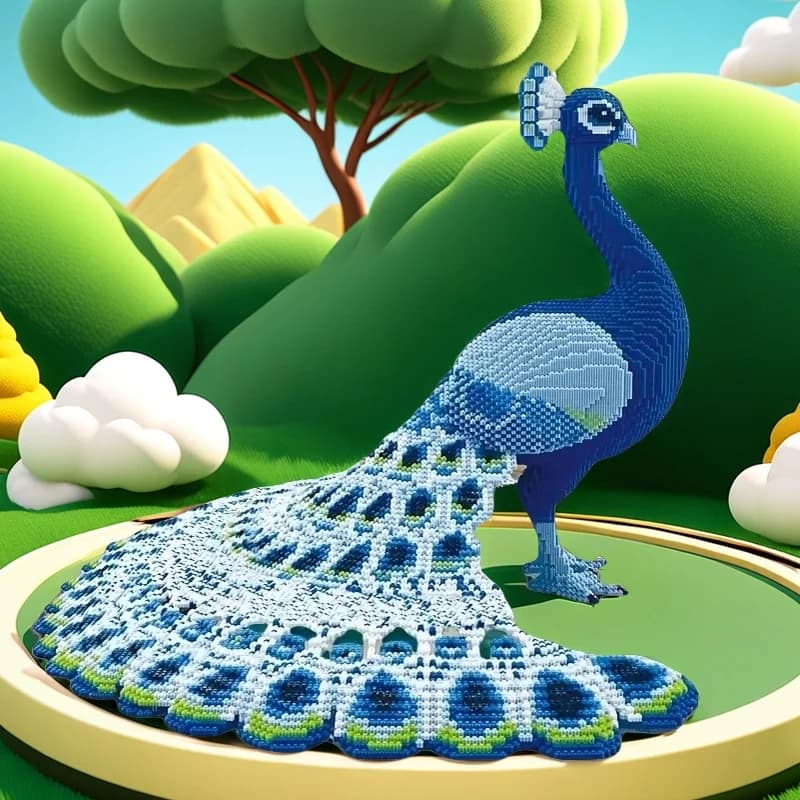 5860 pezzi di simpatici blocchi di pavone - Oggetti di visualizzazione collezionabili - Design raffinato - Artigianato raffinato