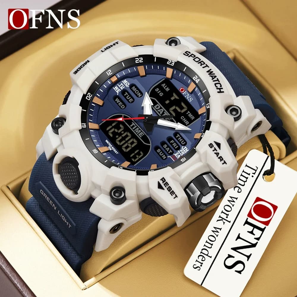 Orologi al quarzo da uomo delle migliori marche Orologi da uomo digitali a LED sportivi militari stile G Orologio da polso da uomo con doppio display impermeabile all'aperto
