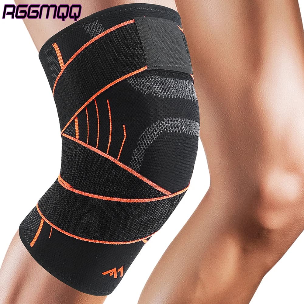 Tutore di supporto per ginocchio regolabile da 1 pezzo - Manicotto di compressione con silicone antiscivolo per dolori articolari - Design traspirante per uomo donna