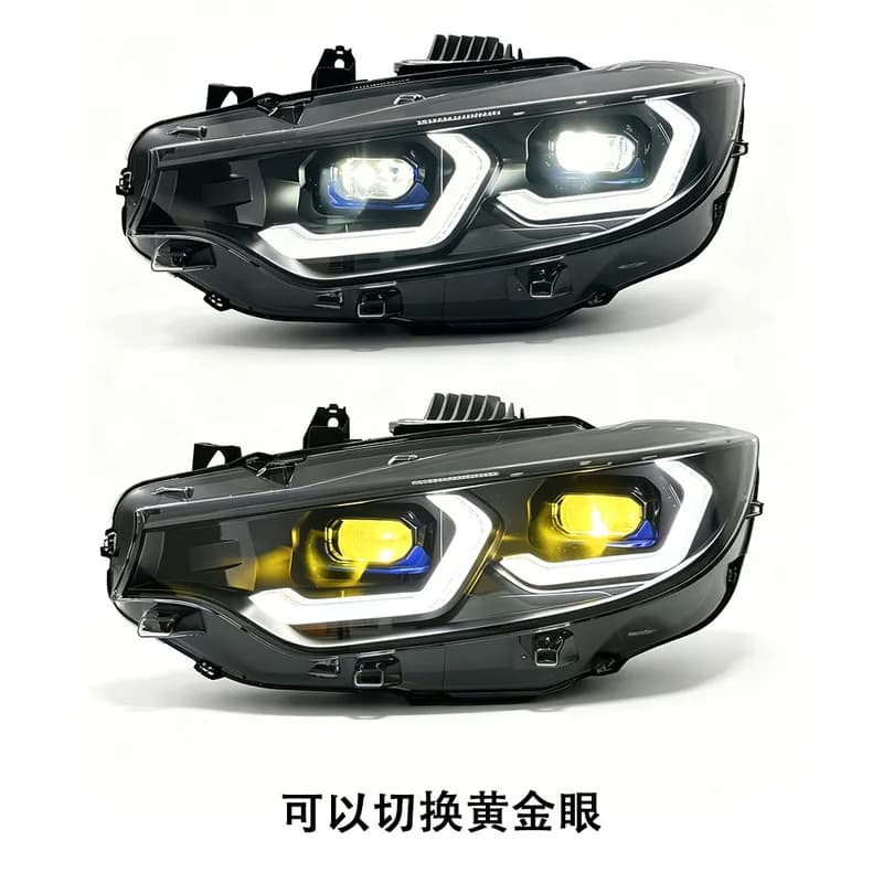 Car Headlight Assembly For BMW 4 Series F32 F82 F83 F33 F36 F80 Upgrade Dual Projector Dual-Color LED Spoon Style Headlights