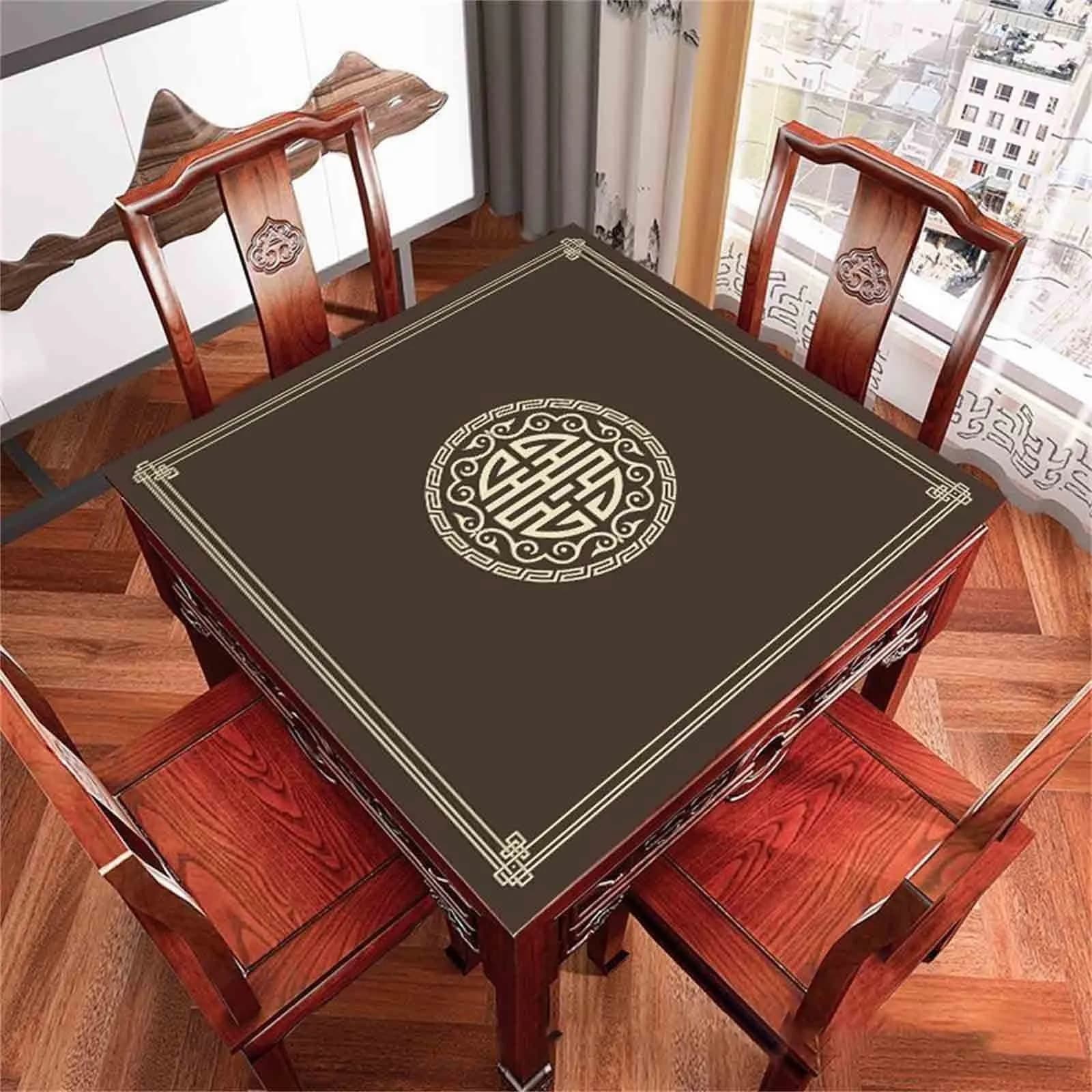 Nuovo tovaglietta quadrata cinese Mahjong tovaglia antiscivolo resistente all'usura otto immortali protezione da tavolo da tavolo