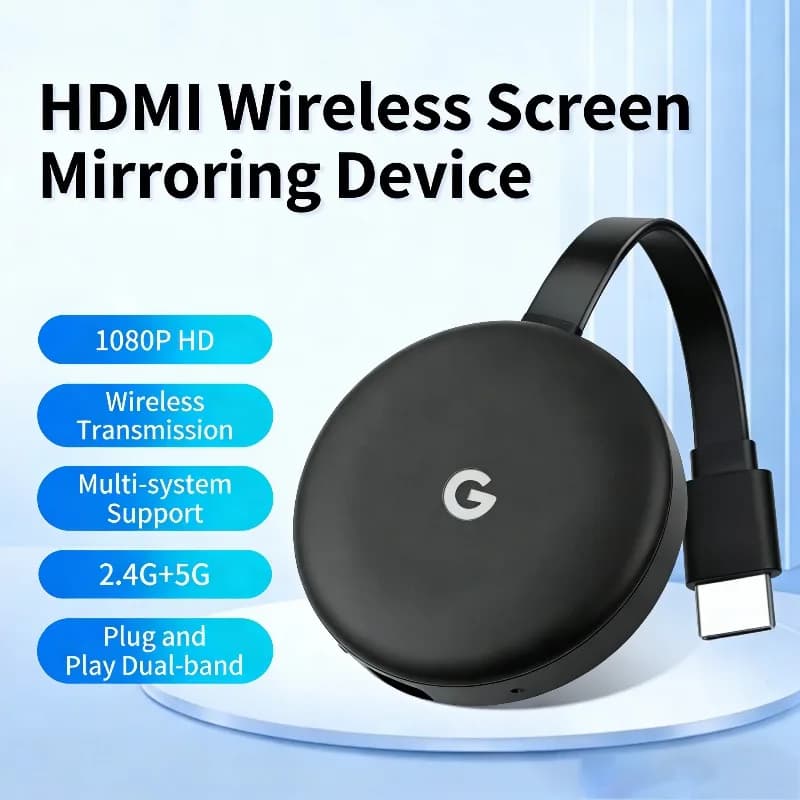 Dongle HDMI Wireless per Display 4K, Adattatore Miracast Airplay DLNA per iOS, Android, Mac, Windows, per Streaming su TV e Proiettore