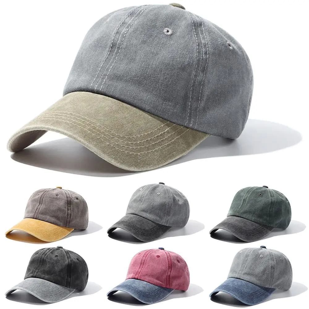 Cappello in DENIM lavato sbiadito invecchiato Vintage uomo donna cappellini da Baseball Trucker